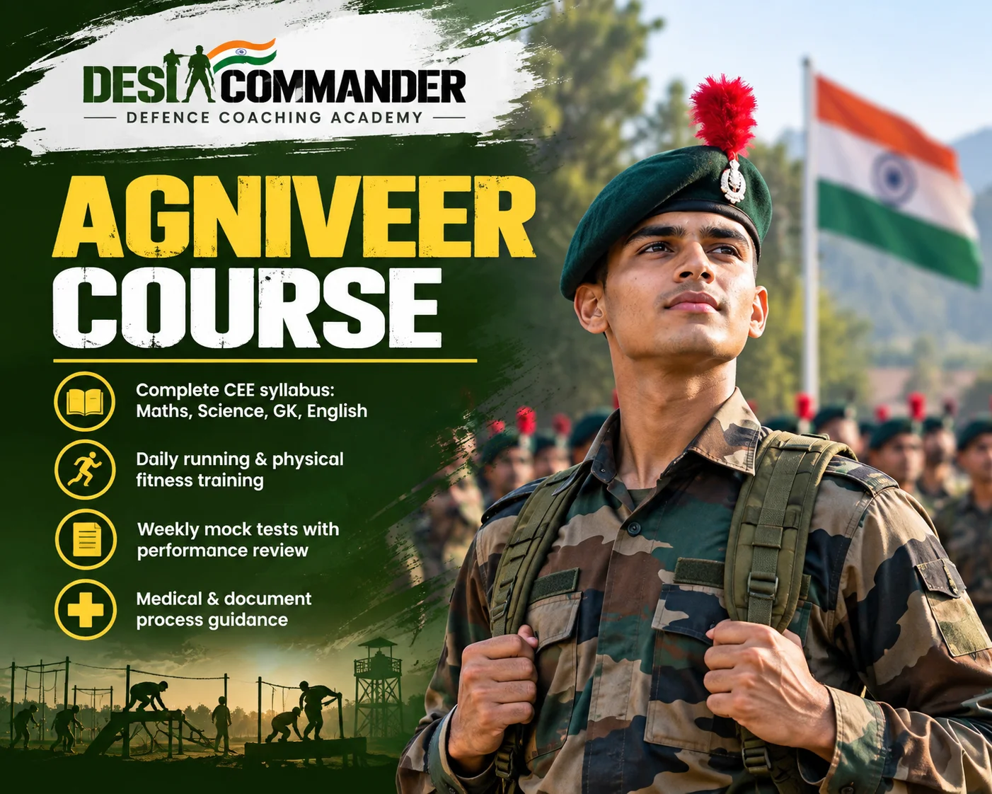 Agniveer coaching at Desi Commander, Dehradun