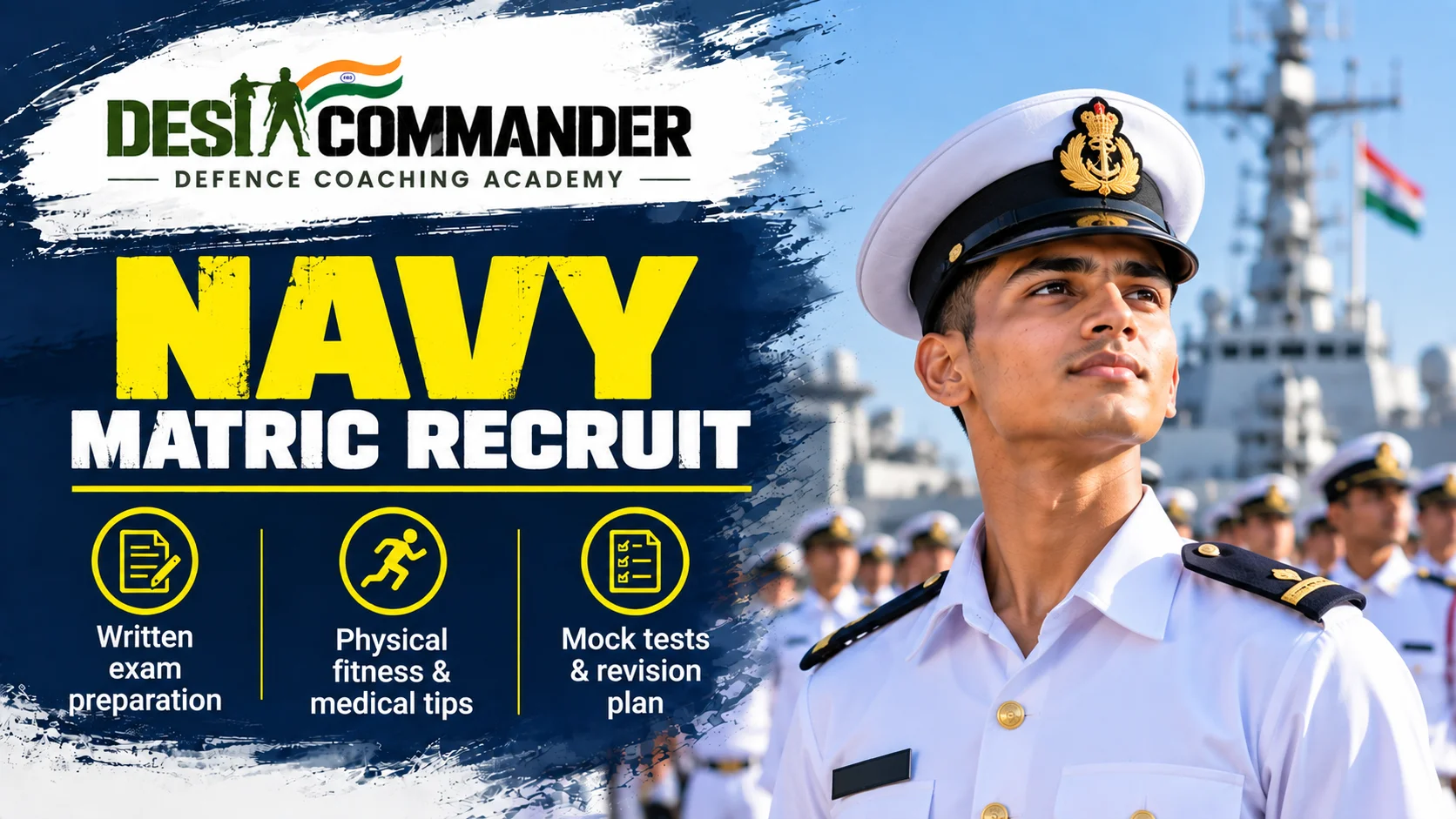 Navy Matric Recruit coaching at Desi Commander, Dehradun